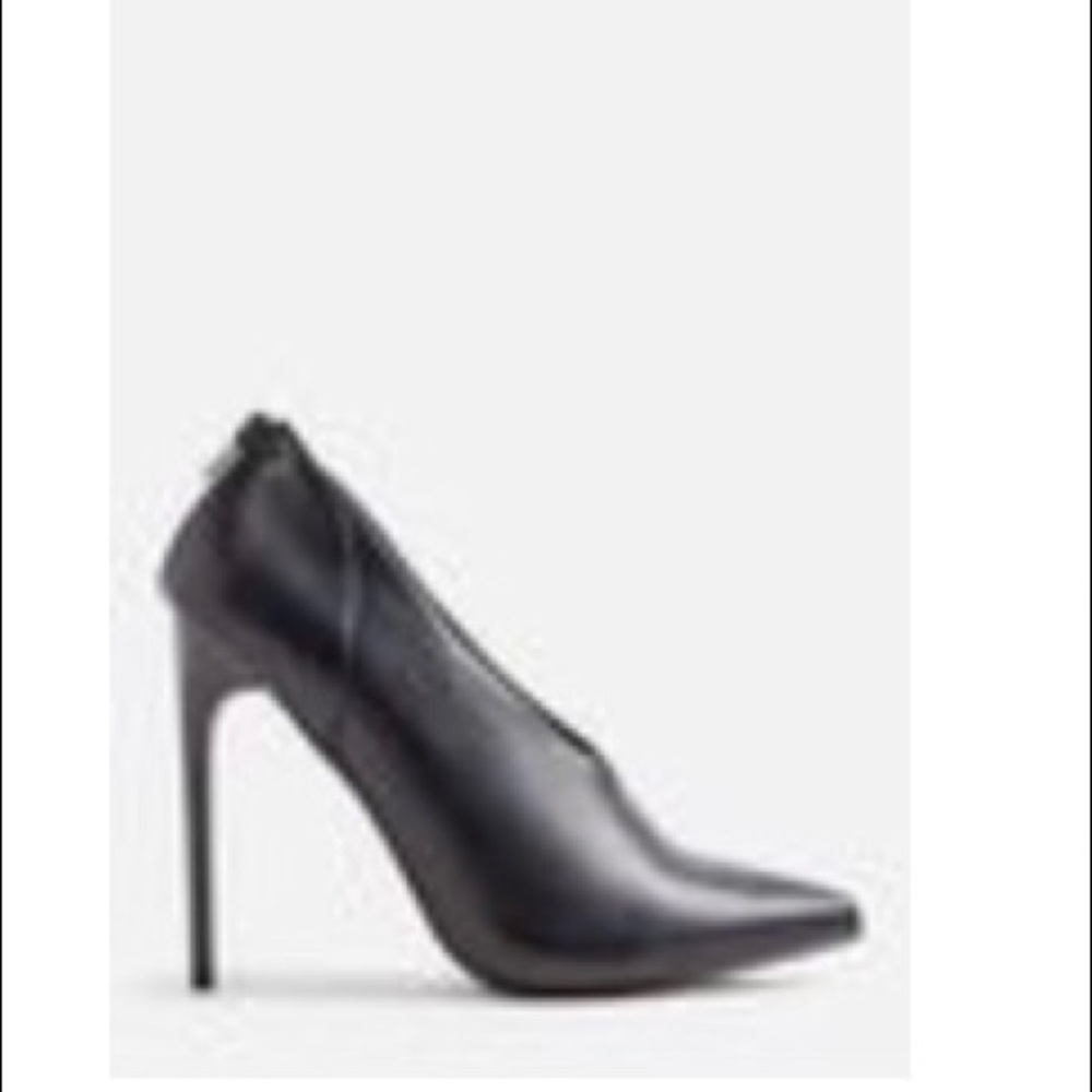 JustFab Black Marlo Bootie w/ zip closure.